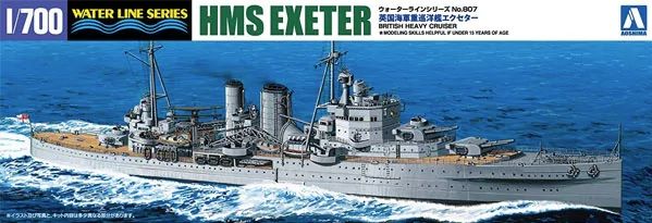 AOSHIMA 05273 HMS EXETER Model Ships Kits