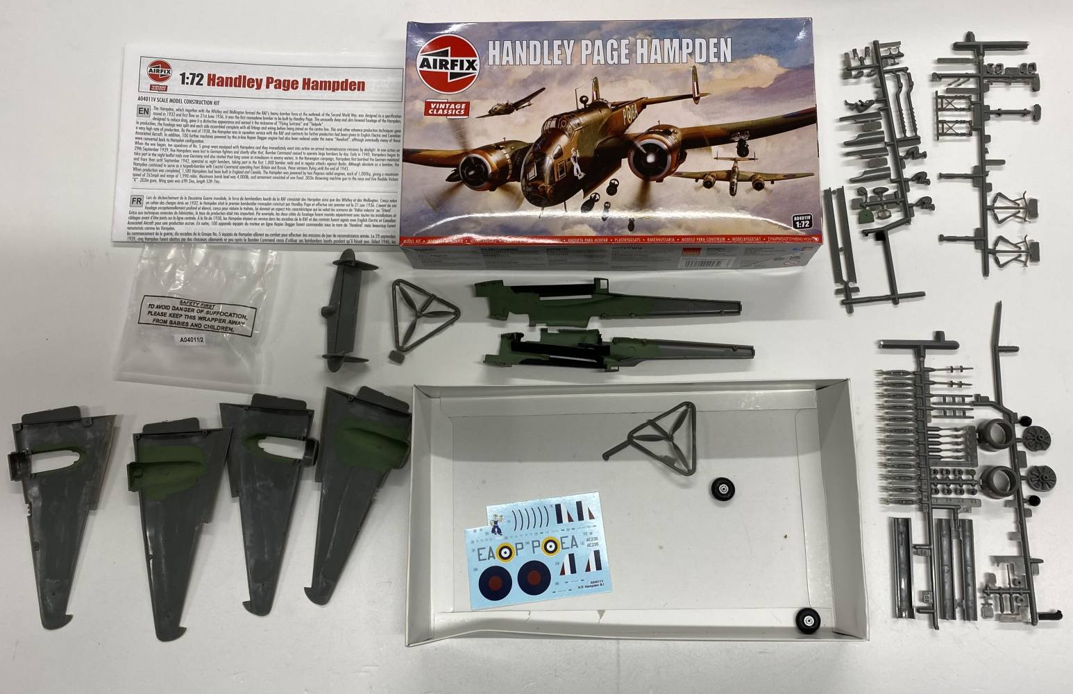 KINGKIT MODEL SCRAPYARD AIRFIX 04011V HANDLEY PAGE HAMPDEN STARTED Salvage Yard