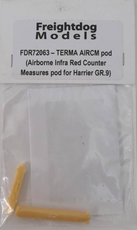 FREIGHTDOG MODELS FDR72063 TERMA AIRCM POD AIRBORNE INFRA RED COUNTER MEASURES POD FOR HARRIER GR.9 Conversion Sets