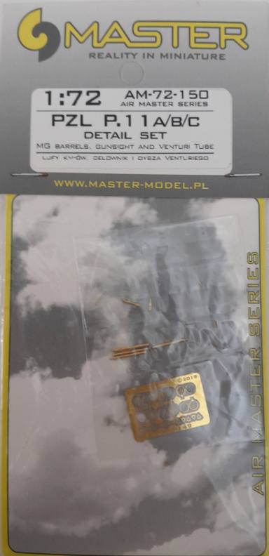MASTERMODEL AM-72-150 PZL P.11A/B/C DETAIL SET MG BARRELS GUNSIGHT AND VENTURI TUBE Conversion Sets