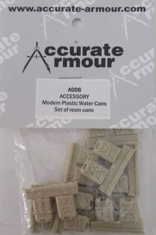 ACCURATE ARMOUR A006 MODERN PLASTIC WATER CANS SET OF RESIN CANS Conversion Sets
