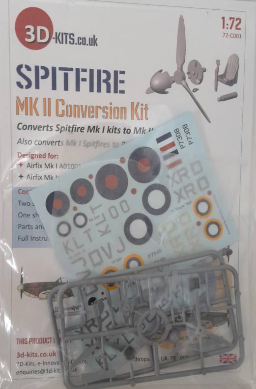 3D KITS 72-C001 SPITFIRE MK II CONVERSION KIT Conversion Sets