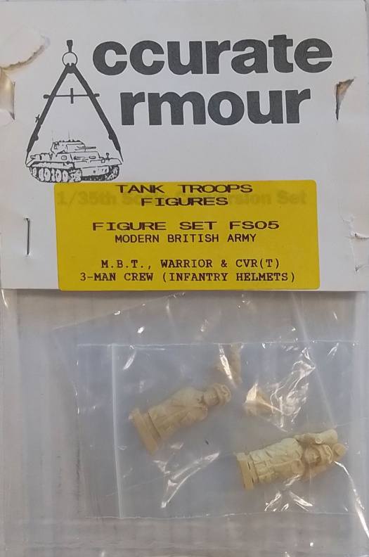ACCURATE ARMOUR TANK TROOPS FIGURES FIGURE SET FS05 MODERN BRITISH ARMY M.B.T. WARRIOR CVR T Conversion Sets