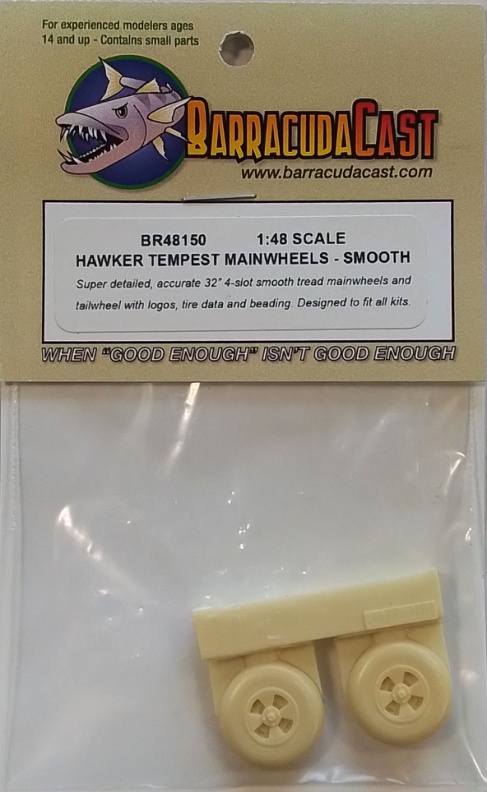 BARRACUDACAST BR48150 HAWKER TEMPEST MAINWHEELS-SMOOTH Conversion Sets