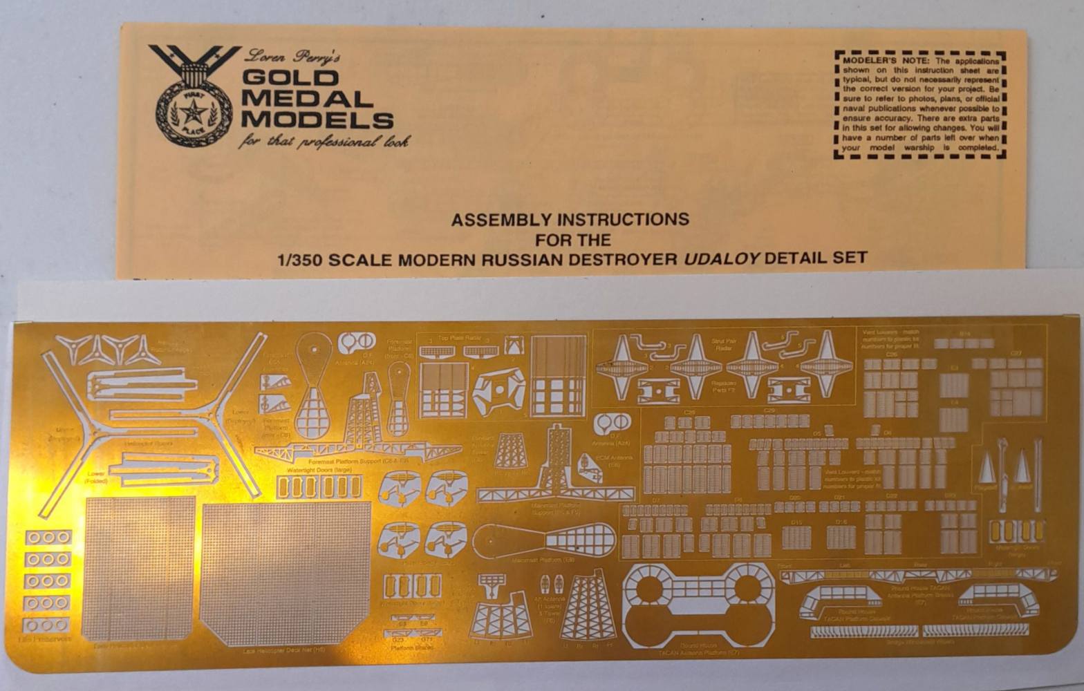 GOLD MEDAL MODELS GMM-350-UDALOY MODERN RUSSIAN DESTROYER UDALOY DETAIL SET Conversion Sets