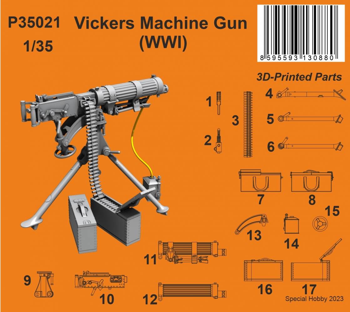 CMK  35021 VICKERS MACHINE GUN WWI Military Model Kits