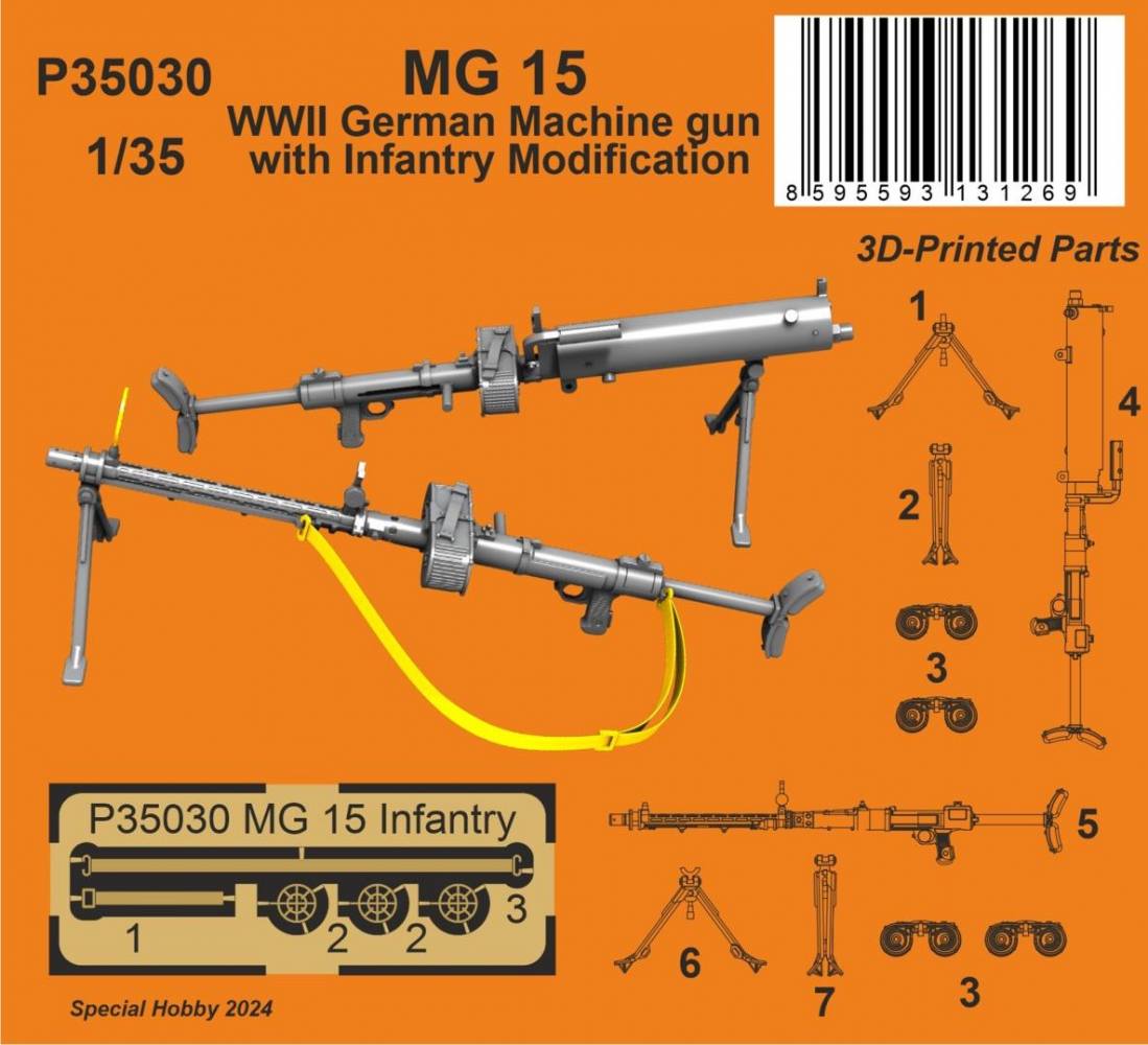 P35030 WWII GERMAN MACHINE GUN WITH INFANTRY MODIFICATION