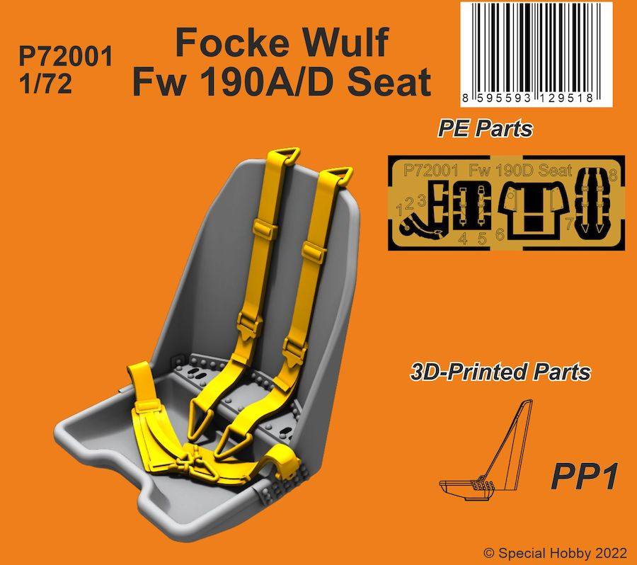 CMK 72001 FOCKE WULF FW 190A/D SEAT Conversion Sets