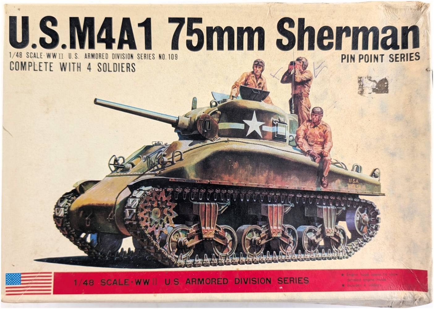 BANDAI 8282 US M4A1 75MM SHERMAN Military Model Kits