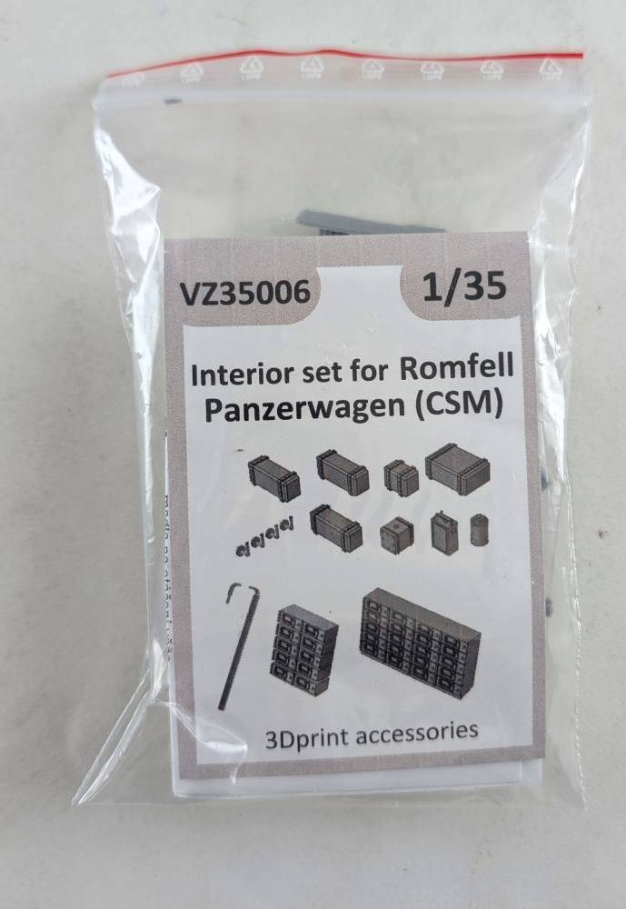 VIZI MODELS VZ35006 INTERIOR SET FOR ROMFELL PANZERWAGEN CSM Conversion Sets