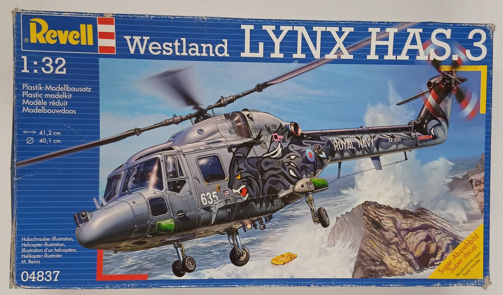KINGKIT MODEL SCRAPYARD REVELL 0483 WESTLAND LYNX HAS.3 CRACKED DECALS Salvage Yard