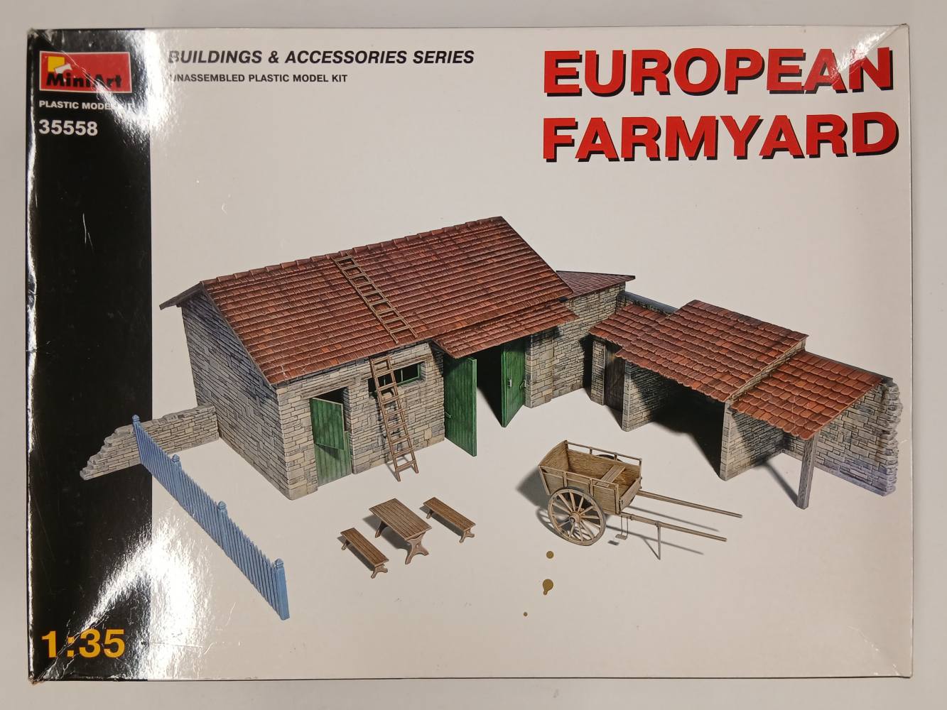 KINGKIT MODEL SCRAPYARD MINIART 35558 EUROPEAN FARMYARD STARTED Salvage Yard