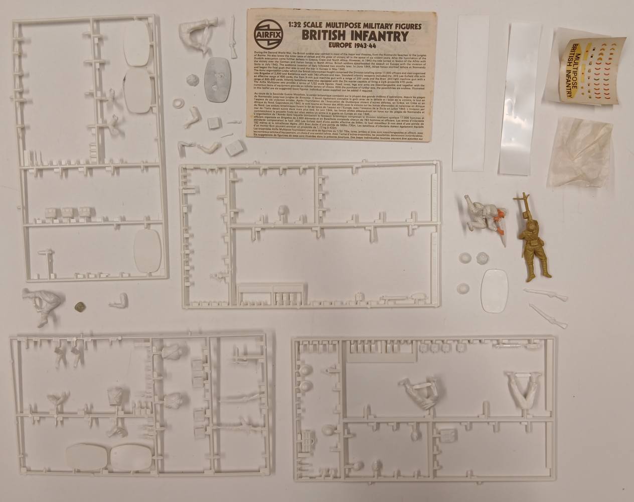 KINGKIT MODEL SCRAPYARD AIRFIX BRITISH INFANTRY EUROPE 1943-44 STARTED NO BOX Salvage Yard
