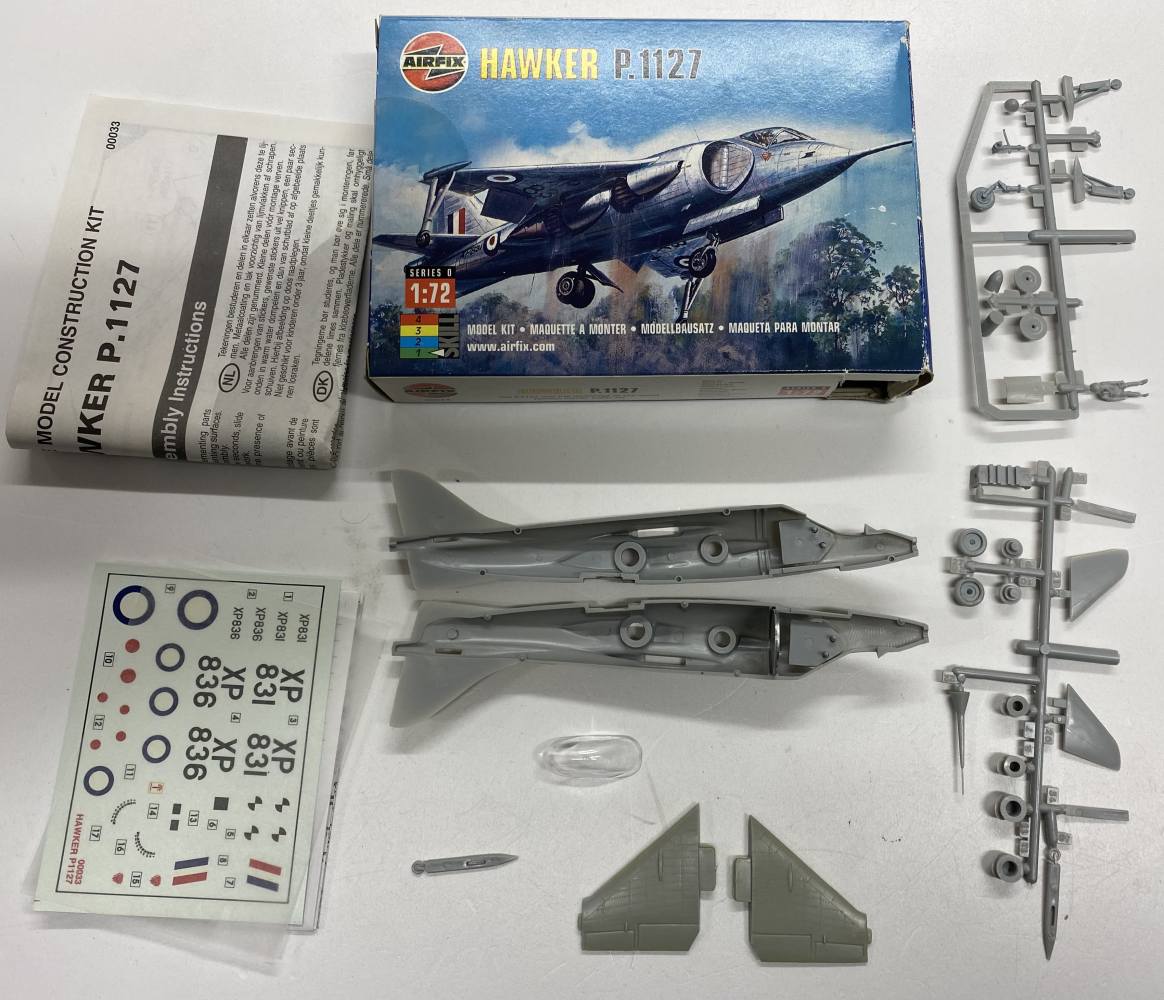 KINGKIT MODEL SCRAPYARD AIRFIX 00033 HAWKER P.1127 STARTED Salvage Yard
