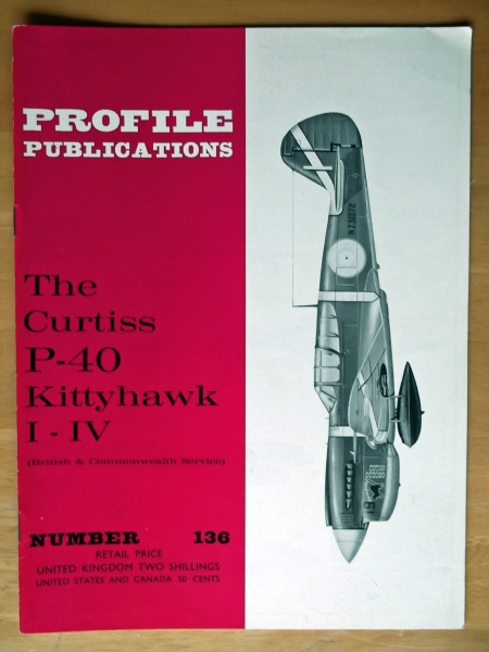 PROFILES Books 136. CURTISS P-40 KITTYHAWK I-IV