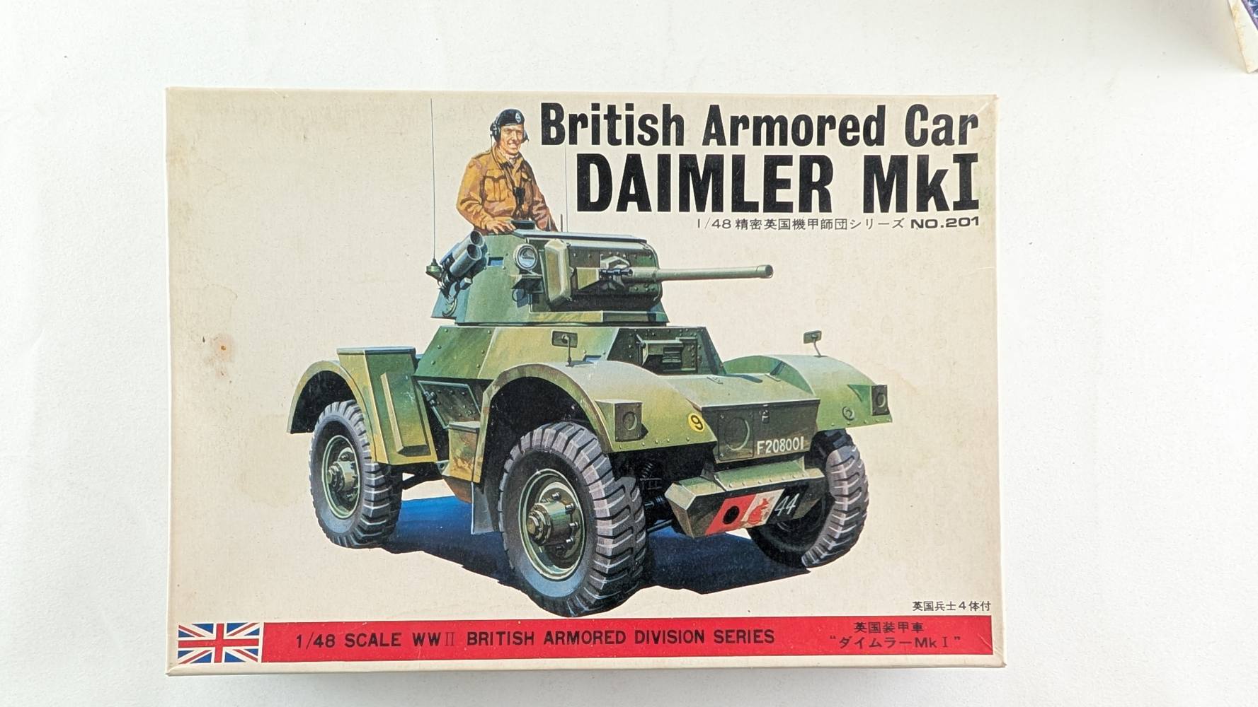 BANDAI 8362 BRITISH ARMORED CAR DAIMLER MK I Military Model Kits