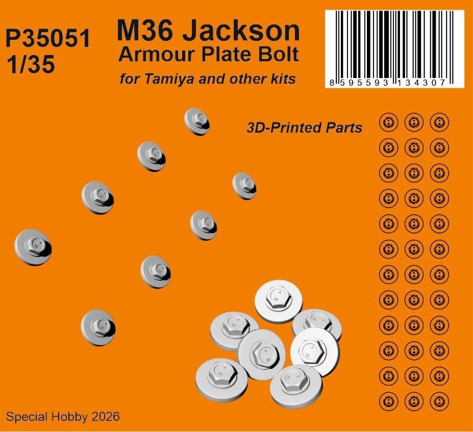 SPECIAL HOBBY P35051 M36 JACKSON ARMOUR PLATE BOLT Conversion Sets