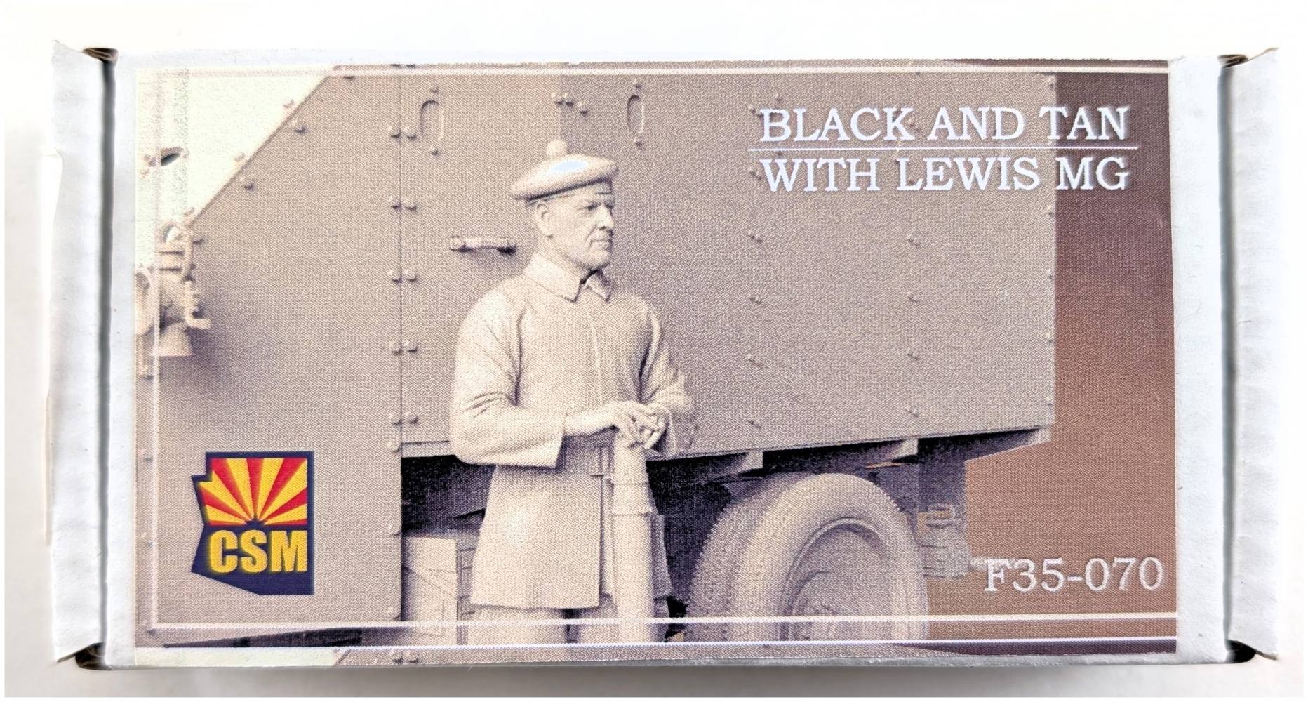 COPPER STATE MODELS F35-070 BLACK AND TAN WITH LEWIS MG Model Figures