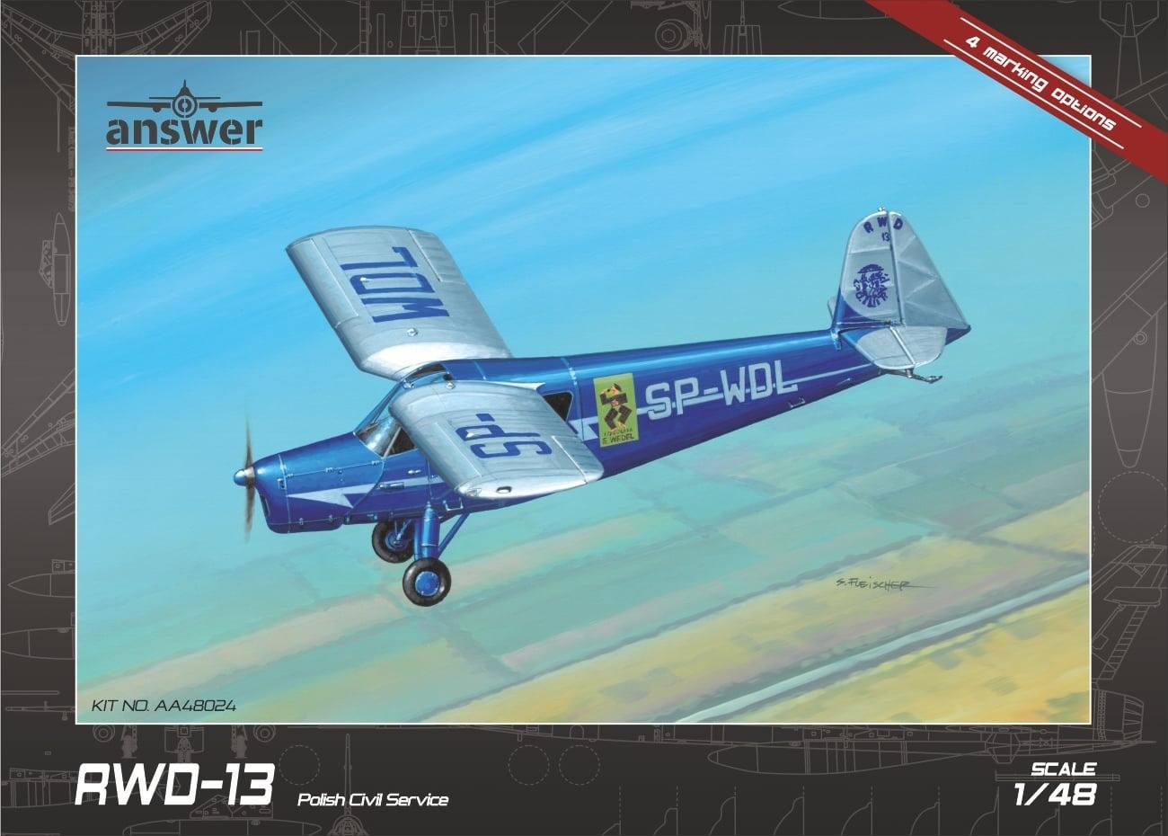 Answer AA48024 RWD-13 POLISH CIVIL SERVICE Aircraft Model Kits