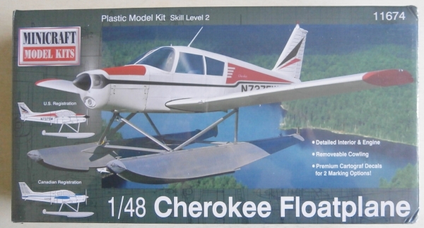 Minicraft Piper Cherokee Floatplane 1/48 Plastic Model Plane Kit 11674 