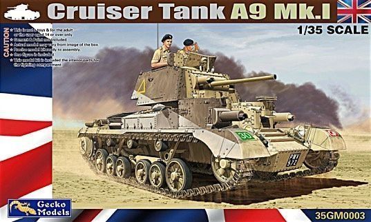 GECKO MODELS 350003 CRUISER TANK A9 MK.I Military Model Kits