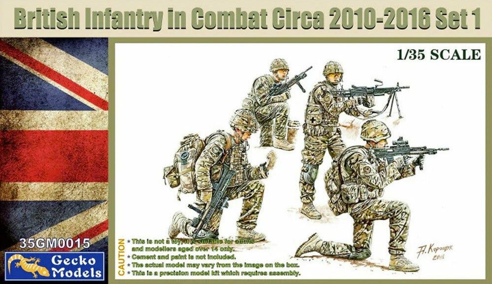 GECKO MODELS 350015 BRITISH INFANTRY IN COMBAT CIRCA 2010-2016 SET 1 Military Model Kits