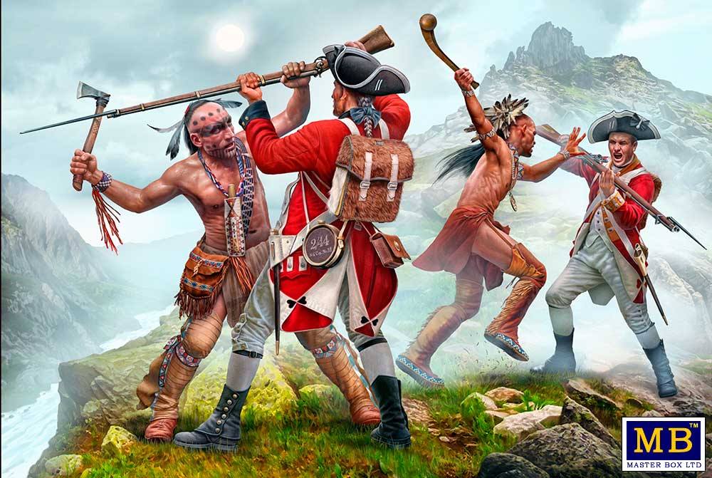 MASTERBOX 35236 THE MOHICANS MORTAL COMBAT INDIAN WARS SERIES THE XVIII CENTURY Model Figures