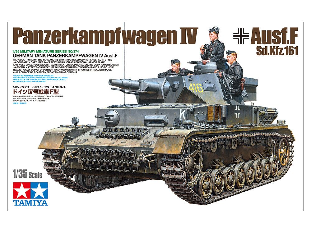 TAMIYA 35374 PANZERKAMPFWAGEN IV AUSF.F SD.KFZ.161 Military Model Kits