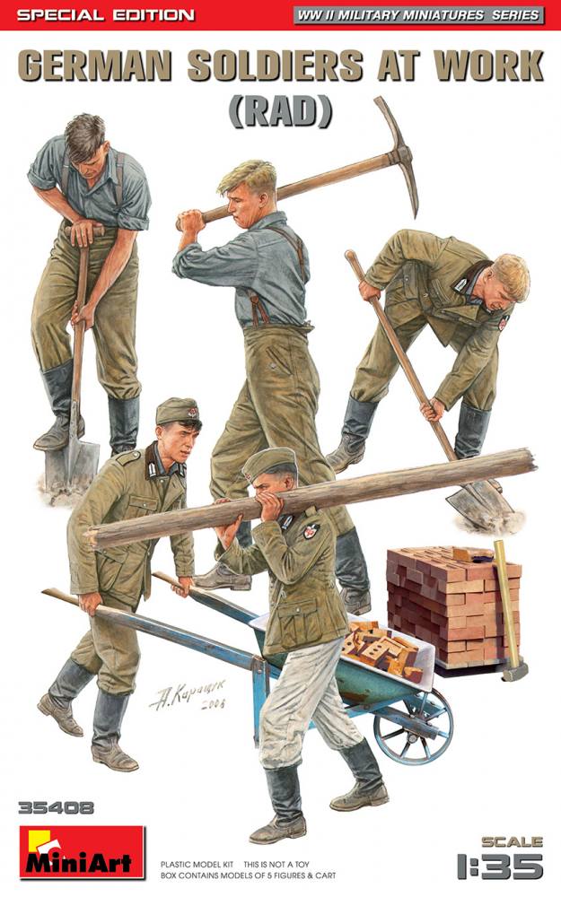 MINIART 35408 GERMAN SOLDIERS AT WORK RAD Model Figures