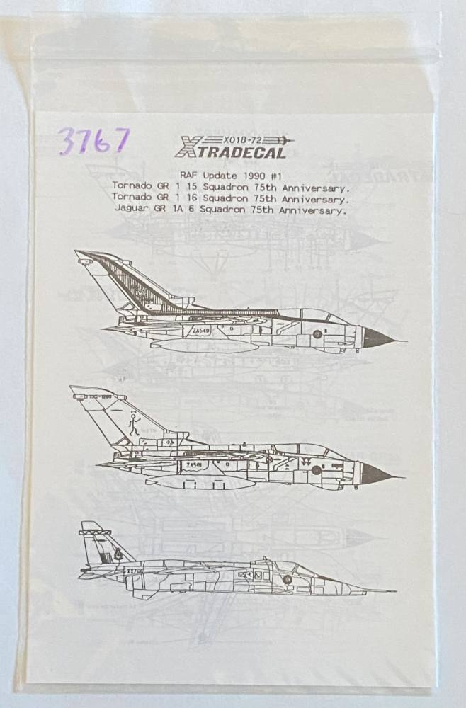 XTRADECAL 3767. X018-72 RAF UPDATE 1990 1 Discount Decals
