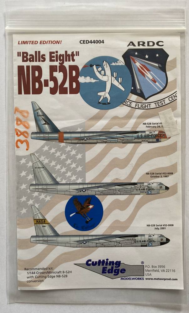 CUTTING EDGE 3888. CED44004 BALLS EIGHT NB-52B Discount Decals