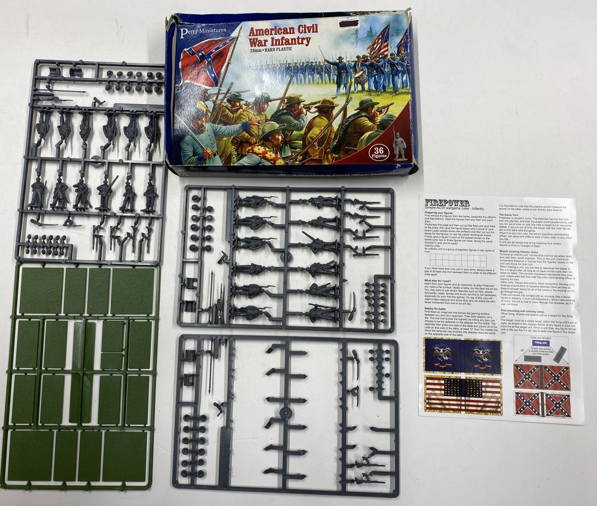 KINGKIT MODEL SCRAPYARD PERRY MINIATURES AMERICAN CIVIL WAR INFANTRY INCOMPLETE Salvage Yard