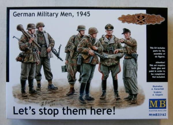 SCALE MODEL KIT LETS STOP THEM HERE GERMAN MILITARY MEN 1//35 MASTER BOX 35162
