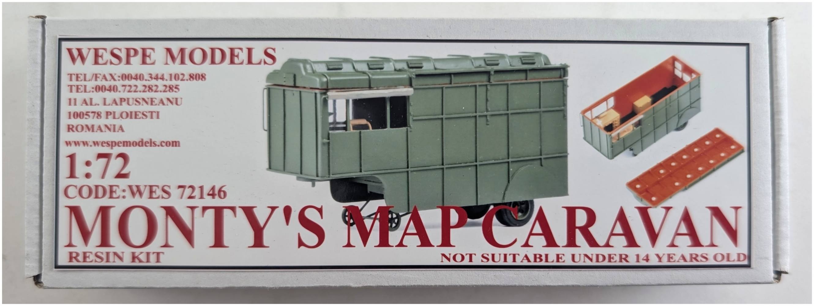 WESPE MODELS WES 72146 MONTYS MAP CARAVAN Military Model Kits