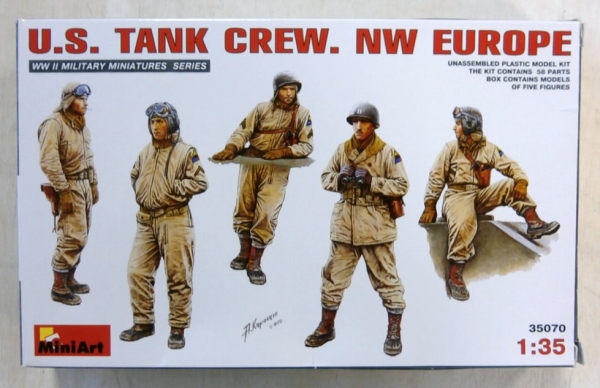 MINIART 35070 U.S TANK CREW WWII NW EUROPE 5 FIGURES 1/35 scale model kit 