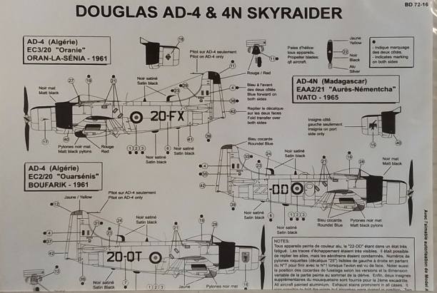 DISCOUNT DECALS 4326. BERNA DECALS 72-16 DOUGLAS AD-4 4N SKYRAIDER Discount Decals