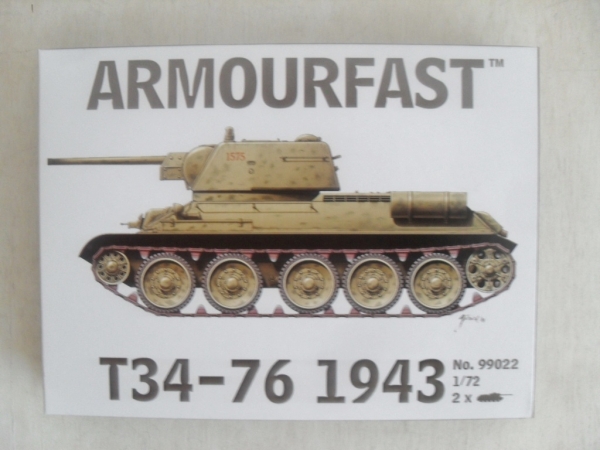 ARMOURFAST 1/72 99022 T34-76 1943 Military Model Kit