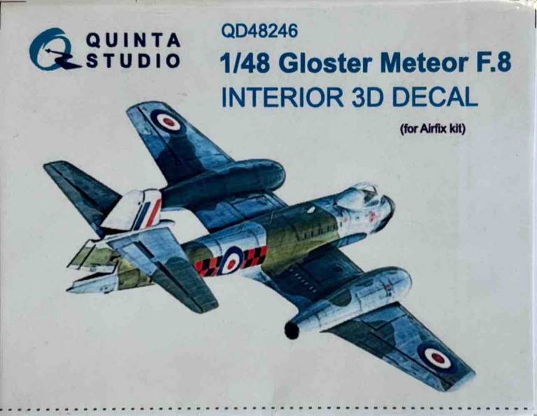 UNKNOWN MAKE QD48246 GLOSTER METEOR F.8 INTERIOR 3D DECAL FOR AIRFIX KIT Conversion Sets