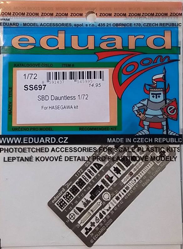 EDUARD SS697 SBD DAUNTLESS FOR HASEGAWA KIT Conversion Sets