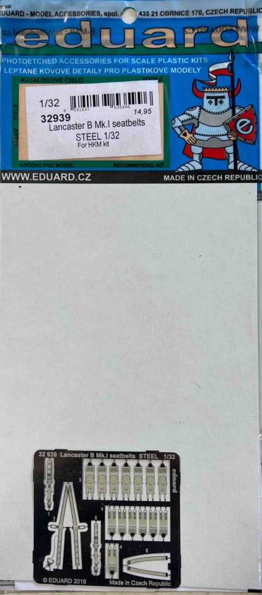 EDUARD 32939 LANCASTER B MK.I SEATBELTS Conversion Sets