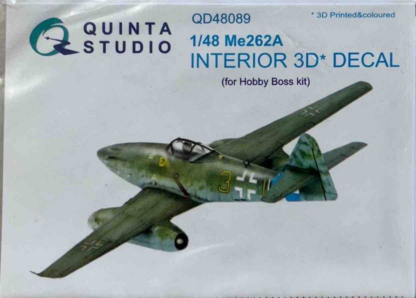 UNKNOWN MAKE QD48089 ME262A INTERIOR 3D DECAL FOR HOBBY BOSS KIT Conversion Sets