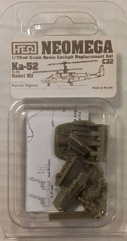 NEOMEGA C32 KA-52 REPLACEMENT COCKPIT SET FOR ITALERI KIT Conversion Sets