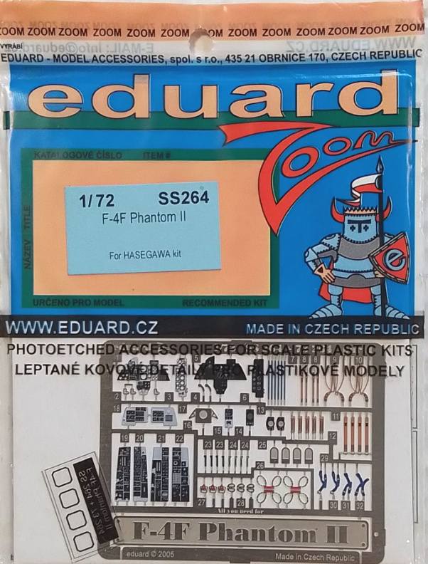 EDUARD SS264 F-4F PHANTOM II FOR HASEGAWA KIT Conversion Sets