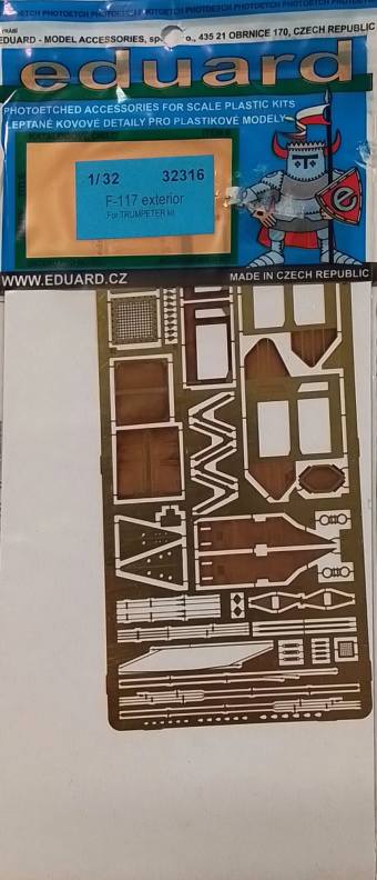 EDUARD 32316 F-117 EXTERIOR FOR TRUMPETER KIT Conversion Sets