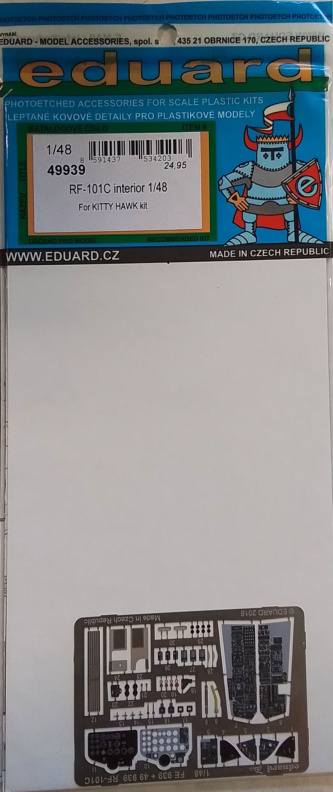 EDUARD 49939 RF-101C INTERIOR FOR KITTY HAWK Conversion Sets