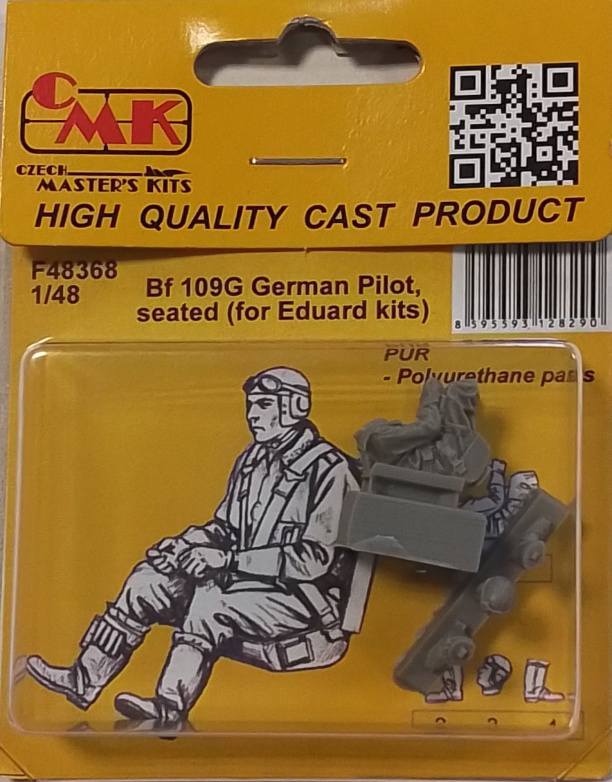 CMK F48368 BF 109G GERMAN PILOT SEATED FOR EDUARD KITS Conversion Sets
