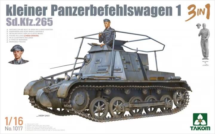 TAKOM 1017 GERMAN KLEINER PANZERBEFEHLSWAGEN 1 Military Model Kits