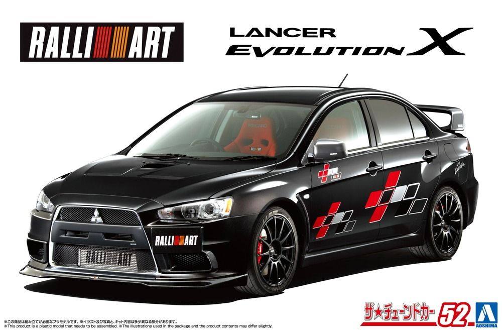 AOSHIMA 20470 RALLIART MITSUBISHI LANCER EVOLUTION X Cars, Motorbikes & Trucks Model kits