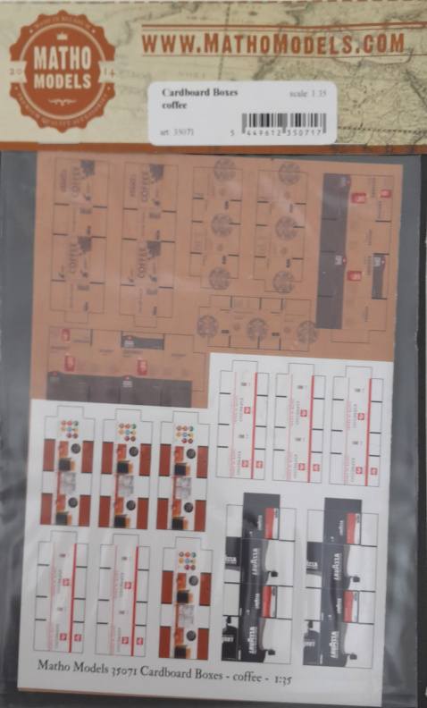 DISCOUNT DECALS 4975 35071 Cardboard Boxes - Coffee Matho Models Discount Decals