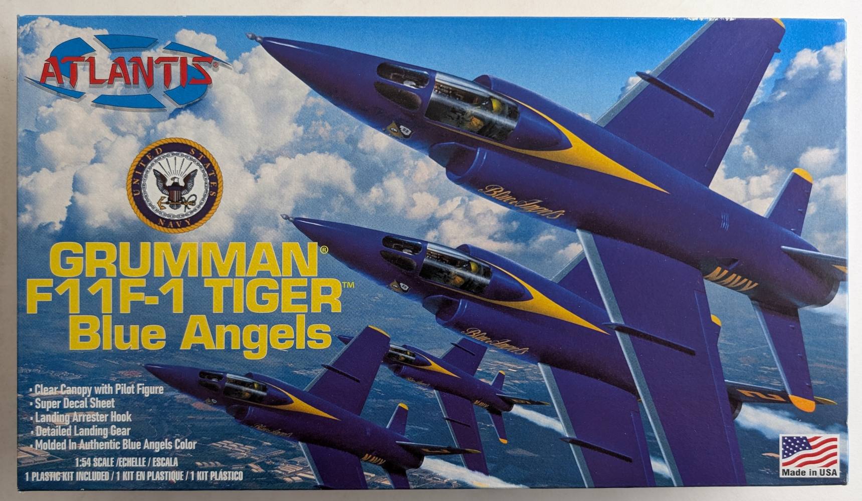 ATLANTIS GRUMMAN F11F-1 TIGER BLUE ANGELS Aircraft Model Kits